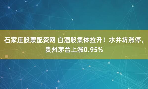 石家庄股票配资网 白酒股集体拉升！水井坊涨停，贵州茅台上涨0.95%